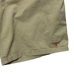 NCAA Texas Longhorns Khaki Shorts Mens L 36-38 Tan Cotton Twill College Casual